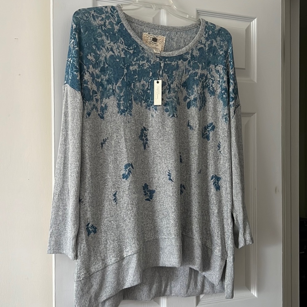 Gray and Blue Sweater